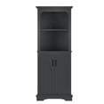 thumbnail image 5 of Newest Tall Corner Floor Cabinet with Doors and Shelves (28.3" x 69.4" x 15.4"), Black, 5 of 15