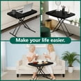 thumbnail image 6 of WLLJOY Folding TV Tray Table, 30in Height Adjustable TV Tray for Laptop, Heavy Duty Utility Foldable Table for Small Spaces, Black, 6 of 10