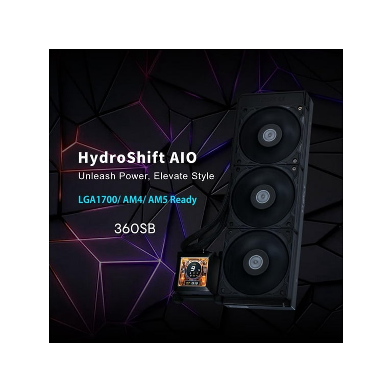 Lian Li Hydroshift 360 AIO- Pre-installed 3 x 28MM fans - Side