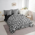 thumbnail image 3 of Homewish Leopard Print Bedding Comforter Set 7pcs for Teens Boys Girls,Animal Print Queen Bedding Sets Super Cozy,Black Grey Queen Sheet Sets,Luxury Bedroom Decor,Reversible, 3 of 8