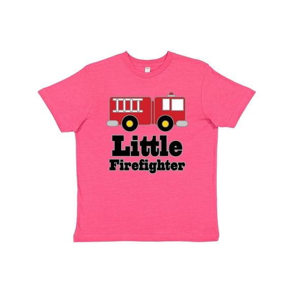 Inktastic Little Firefighter Fire Engine Youth T-Shirt