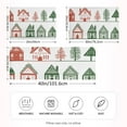 thumbnail image 2 of Yayeee Pillowcase Standard Size Set of 2 Satin Wrinkle Resistant Pillow Case, White Christmas House, 2 of 7