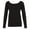 Black, variant on Ladies' Sponge Fleece Wide Neck Sweatshirt - BLACK - S