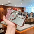 thumbnail image 4 of for Samsung Galaxy S24 Phone Case,Compatible with Magsafe,Magnetic Plating Glitter Gradient Cute Heart Clear Case,Camera Protection Case for Samsung Galaxy S24 6.1 Inch -Pink, 4 of 11