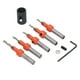 thumbnail image 2 of Juego De Brocas Para Avellanador, Brocas Para Avellanador De Madera, Tamaño Estándar, Altura Ajustable, Fácil Instalación, 5 Piezas Con Llave Hexagonal Para Placa De Madera De, 2 of 7