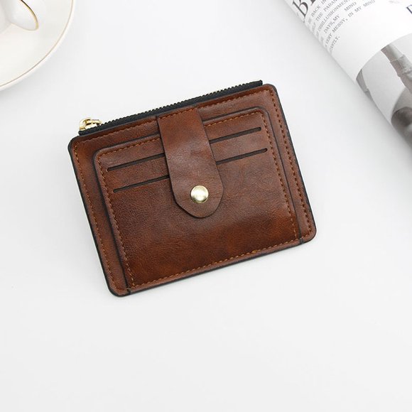 U.Vomade Unisex Slim Card Holder Soft Leather Business Cards Wallet Money Purse for Men Women Fashion Card Case