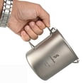 thumbnail image 3 of Pot de Camping en Titane 750ML avec Couvercle, Tasse d'Eau Portable pour Extérieur, 3 of 10