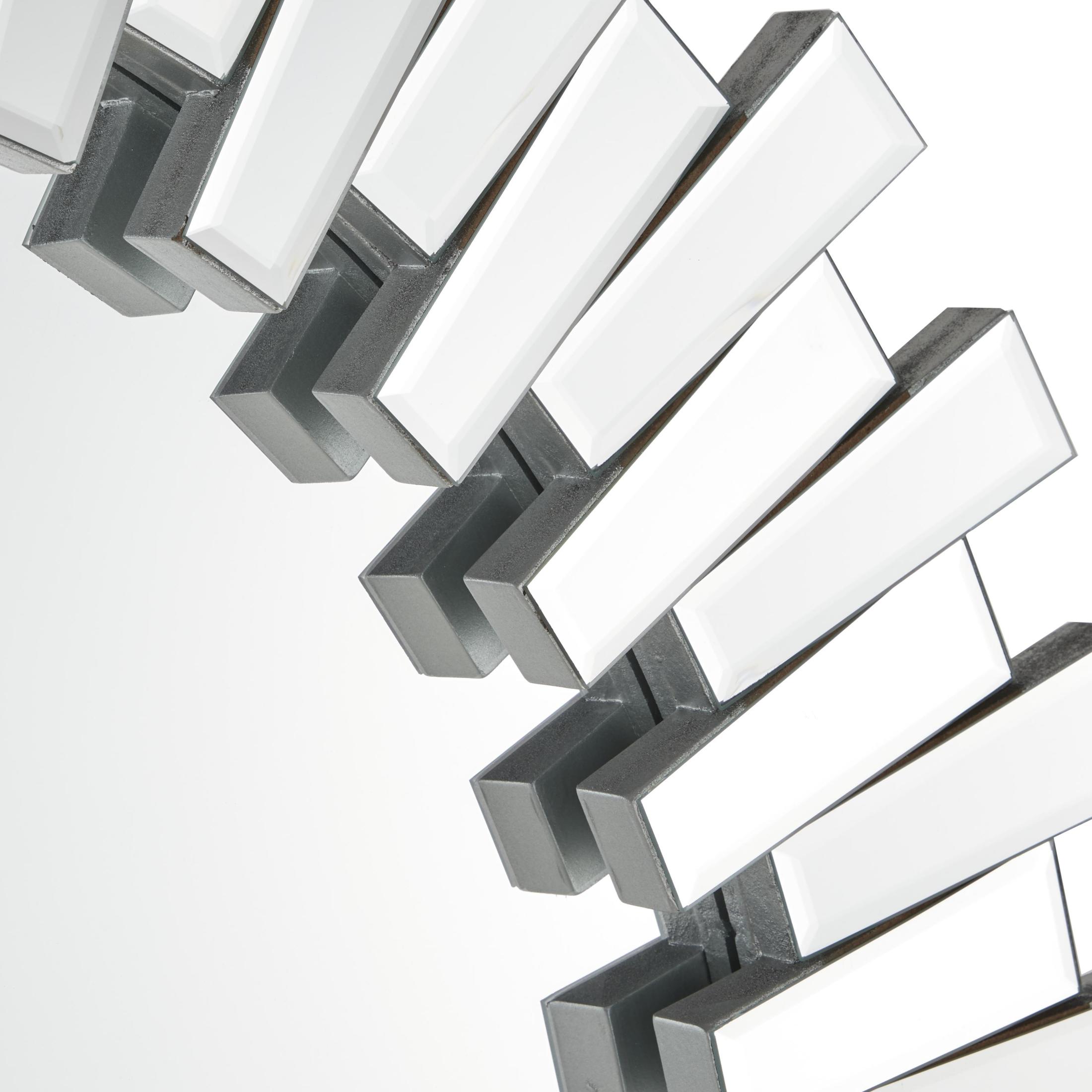 CosmoLiving by Cosmopolitan 42" x 42" Silver Mirrored Starburst Wall Mirror