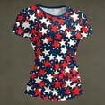 thumbnail image 3 of KDDYLITQ Womens U.s. 250th Anniversary Tshirt Freedom 250 Years Birthday Short Sleeve Tops July 4th Usa Flag 4th Of July T-Shirts 250th Birthday 2026 Crew Neck Blouses Blue XL, 3 of 8