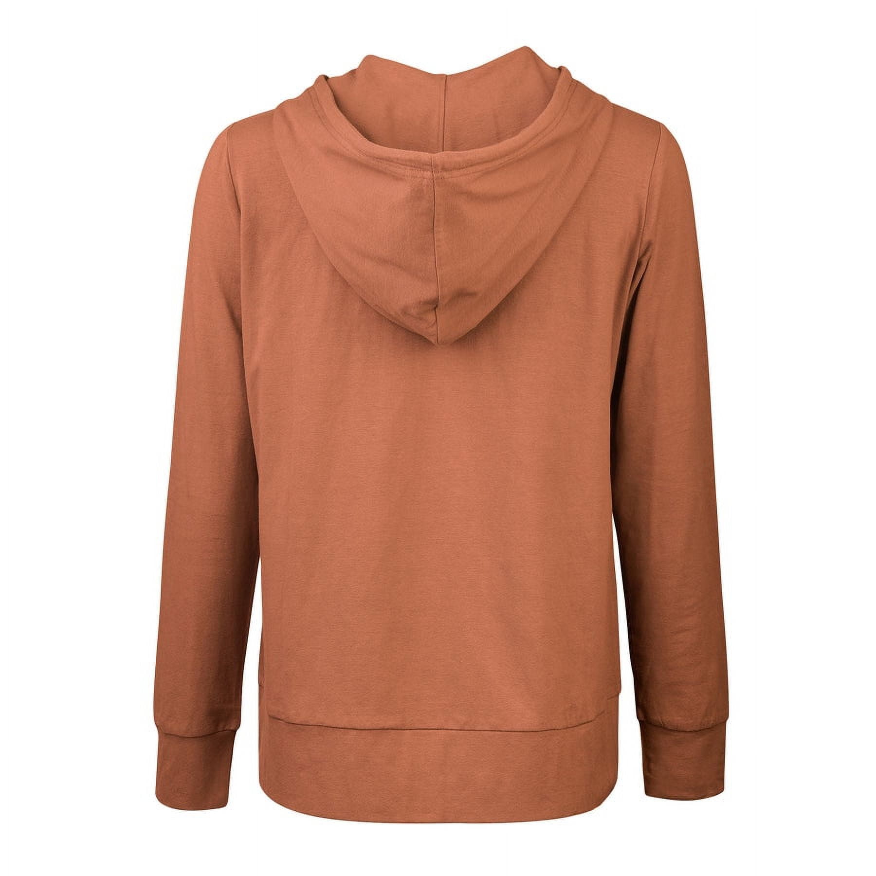 Sofra Women's Lightweight Cotton Blend Long Sleeve Zip Up Thin Hoodie Jacket
