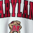 thumbnail image 4 of Men's Colosseum White Maryland Terrapins Arch & Logo Crew Neck Sweatshirt, 4 of 4