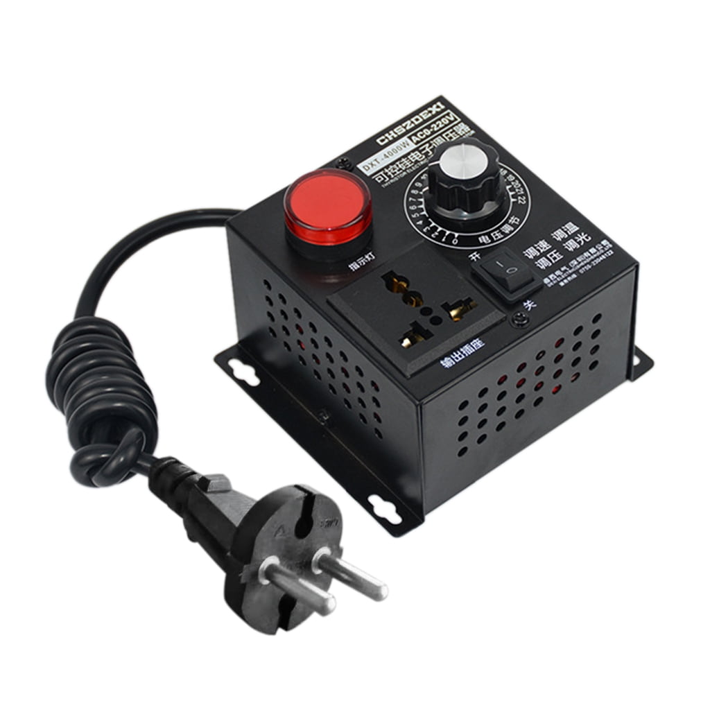 220V 4000W Variable Voltage Controller For Fan Speed Motor Control Dimmer*uk 