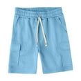 thumbnail image 5 of Stamzod Men's Cargo Shorts 2026 Solid Color Summer Beach Short with Pockets Casual Loose Athletic Shorts for Men Sky Blue B L, 5 of 9