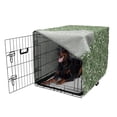 thumbnail image 5 of Plant Watercolor Dog Crate Cover, Close up Scene of Graphic Monstera Leaves, Easy to Use Pet Kennel Cover Small Dogs Puppies Kittens, 7 Sizes, Reseda Green Multicolor, by Ambesonne, 5 of 6