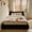 Black, variant on King Size Bed Frame with Removable Headboard & Soft Rounded Corners Cloud Bed Frame Boucle Bed,Beige