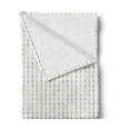 thumbnail image 2 of Abstract Soft Flannel Fleece Throw Blanket, Nostalgic Repeating Pattern with Tiny Squares on Vertical Lines, Cozy Plush for Indoor and Outdoor Use, 50" x 60", Off White Multicolor, by Ambesonne, 2 of 5