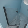 thumbnail image 4 of JERFIT 34 inch Frameless Bi-Fold Shower Door, 72H Tempered Glass, Matte Black, Space Saving Design for Small Bathrooms, Adjustable, 4 of 9