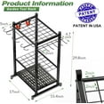 thumbnail image 2 of Garden Tool Organizer Rack Up to 50 Tools, Heavy-Duty Steel Yard Tool Organizer for Garage Storage with 11 Hooks, Broom Holder & Garden Tool Rack for Shed, Patio, Outdoor Use, Black, 2 of 8