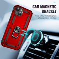 thumbnail image 3 of HTOOO Case for iPhone 14 Case 6.1": [Military Drop Protection] Apple Cell Phone Cover with Kickstand and Heavy Duty Shockproof Protective Phone Case Women&Men - Red, 3 of 6