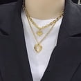 thumbnail image 4 of Zhuge Colgante de collar hecho a mano, colgante de alas de ángel con forma de corazón (oro), 4 of 4