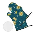 thumbnail image 2 of ZICANCN Oven Mitts and Pot Holders Sets, Cartoon Bee Heart Floral Baking Sets Kitchen Heat Resistant 4 Pieces, 2 of 8
