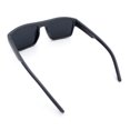 thumbnail image 5 of SA106 Mens Polarized Flat Top Square Sunglasses Matte Finish Rectangular UV400 Anti Glare Driving Metalic Grey Frame - Black Lens, 5 of 6