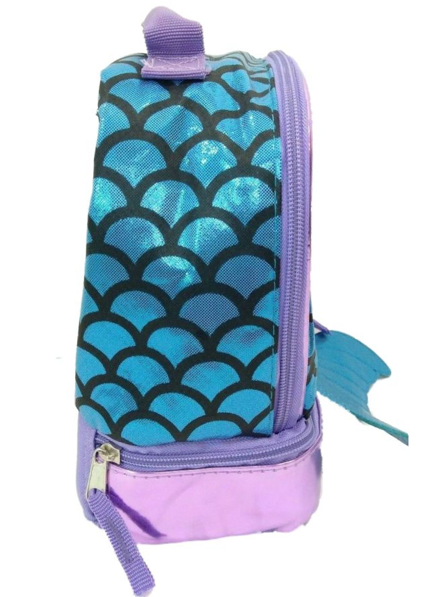 True Metallic Mermaid Dual Compartment Insulated Lunch Bag, Turquoise Lunchbox