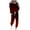 Wine, variant on Inleife Womens Loose Two-Piece Sets Solid Long Sleeve Tops Casual Pants Sweatsuit