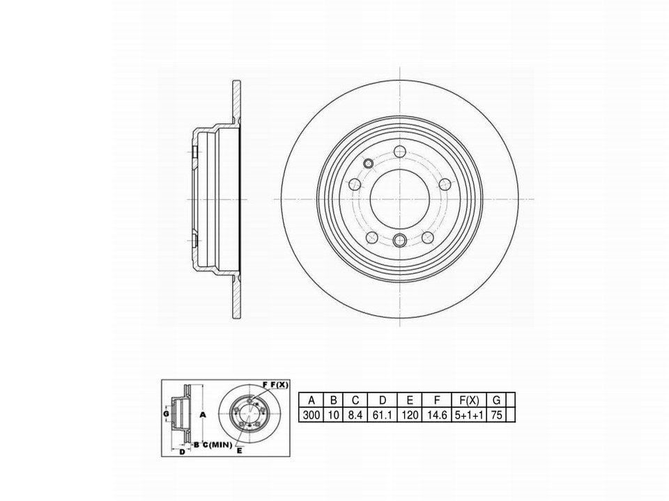 Winstop Brake Rotor, Rear WS228745, BMW 525i 1995-1989