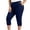 z1-Navy, variant on RYRJJ Capri Pants for Women Casual Pull On Strech Yoga Capris Work Jeggings Plus Size Workout Athletic Cropped Pants with Pockets(Wine,XXL)