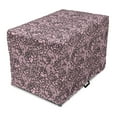 thumbnail image 1 of Floral Dog Crate Cover, Continuous Lace Look Delicate Feminine Rose Flowers Illustration, Easy to Use Pet Kennel Cover Small Dogs Puppies Kittens, 7 Sizes, Pale Pink Charcoal Grey, by Ambesonne, 1 of 6
