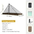 thumbnail image 2 of OneTigris Mesh Teepee Tent, Ultralight 1 Person Screen Room with Waterproof Bathtub Floor for Outdoor Camping Hiking Backpacking Bushcraft Tarp Hot Tent Shelter, 2 of 8