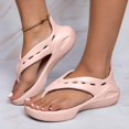 thumbnail image 3 of Womens Flip Flops with Comfortable Arch Support Orthotic Thong Sandals Cushion Sport Slides Stress on Feet Summer Slippers Pink Size 7.5, 3 of 5