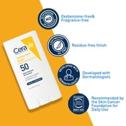 CeraVe Sunscreen Stick SPF 50, 0.47 Ounce, Mineral Sunscreen for Kids & Adults