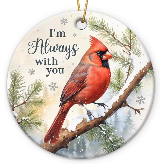 Memorial Christmas Ornament 2025 - I Am Always with You Ornament Red Cardinal Christmas Ornaments, Cardinal Gifts for Loss of Loved One, in Remembrance Ornaments