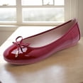 thumbnail image 3 of Mocasines de punta redonda para mujer, bailarinas con lazo, zapatos de trabajo antideslizantes para fiestas y vacaciones, 3 of 9