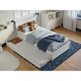 thumbnail image 4 of Wesley Twin Wood Platform Bed with Panel Footboard and Twin Trundle in White, 4 of 10