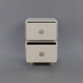 thumbnail image 3 of CBD020 - Cream Air Bedside Cabinet Nightstand with Two Storage, 3 of 4