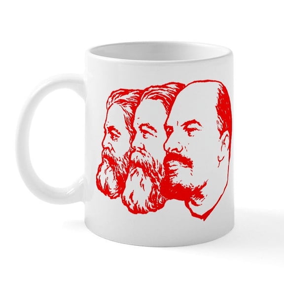 CafePress - Marx, Engels & Lenin Mug - 11 oz Ceramic Mug - Novelty Coffee Tea Cup