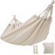 thumbnail image 1 of Hamaca para acampar en el jardín al aire libre, hamaca de lona suave para 2 personas, columpio portátil con bolsa de transporte para patio, patio trasero, porche, viajes   JM, 1 of 5