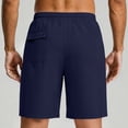 thumbnail image 4 of KIHOUT Men's Solid Lightweight Beach Shorts - 95% Polyester 5% Spandex, Elastic Drawstring Waist, Breathable with Pockets for Summer Sports & Casual Wear, 4 of 7