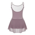 thumbnail image 2 of Alvivi Kids Girls Camisole Ballet Dance Tutu Dress Gymnastics Skirted Leotard Performance Dancewear Dusty Pink 5-6, 2 of 7