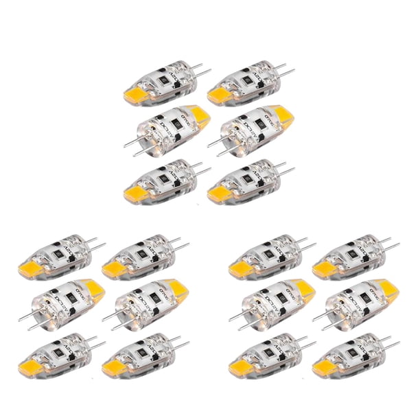 18PCS G4 Bombilla LED 12V DC Regulable COB LED G4 Bombilla 1.5W 360 ÁNgulo de Haz para Reemplazar la LáMpara HalóGena de 15W ( CáLido)