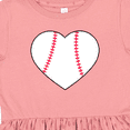 thumbnail image 4 of Inktastic Heart Shaped Baseball Girls Toddler Dress, 4 of 5