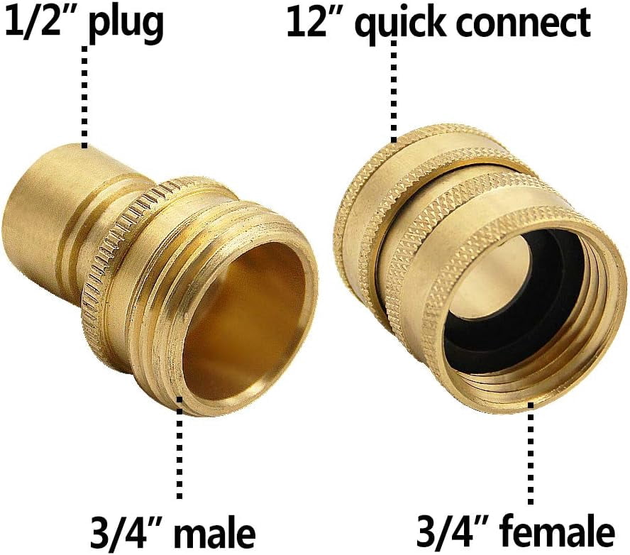Chasenew Pressure Washer Adapter Set, Quick Disconnect Kit, M22 14 mm Quick Connect Swivel to 3/8'' Quick Connect Fittings, 3/4" to Quick Release (8 Sets)