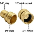 thumbnail image 3 of 16 Packs Pressure Washer Adapter Set Connect Disconnect Kit Includes M22 Swivel to 1/2 Inch Connect 3/8 Inch to Quick Release 3/8 Inch Plug 1/2 Inch Plug 3/4 Inch Swivel Female Male for Garden Hoses, 3 of 8
