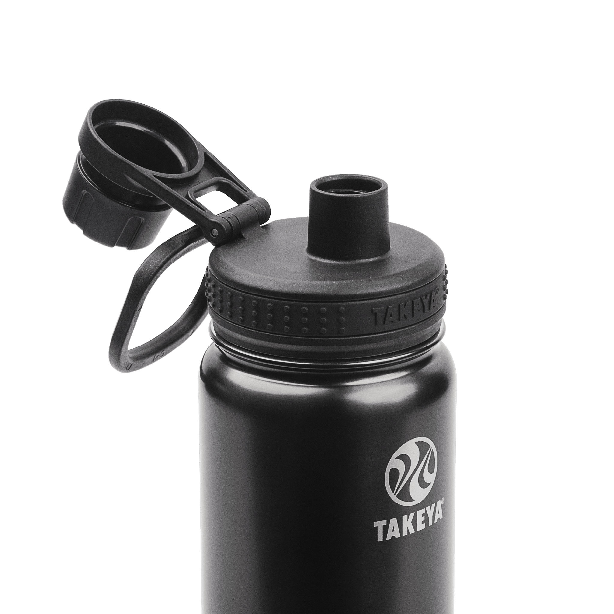 18oz Takeya Actives Insulated Stainless Water Bottle with Insulated Spout Lid Renewed Slate 