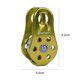 thumbnail image 3 of Polea De Escalada Camping Polea de escalada en roca Cojinete de aluminio Equipo de cuerda fija de elevación (Verde), 3 of 4