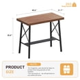 thumbnail image 5 of Vicllax Patio Rectangle Bar Table Metal Modern Style X-Side for Porch Deck (40.6"Lx21.7"Wx35.4"H), 5 of 6