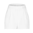 thumbnail image 4 of up to 60% off Gifts Usmixi Clearance Deals Shorts for Women Womens Summer Shorts Fashion Casual High Waist Plus Size Straight Leg Short Pants Solid Leisure Lightweight Pleated Pocket Shorts Under $5, 4 of 6